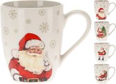 Kerstbeker 340ML - Kerstman Prints - Kerst Thema - Verschillende Prints - Geschikt voor Glühwein