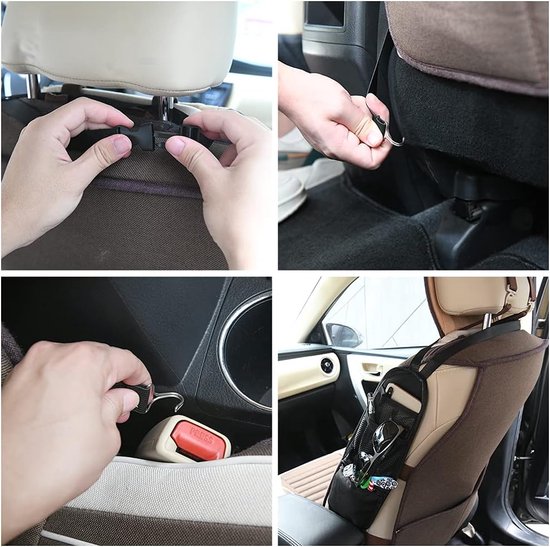 APLKER Auto-organizer, voor het opbergen van auto's, multifunctioneel opbergnet voor auto, opbergtas, autostoel, voor portefeuilles, snacks, speelgoed voor kinderen