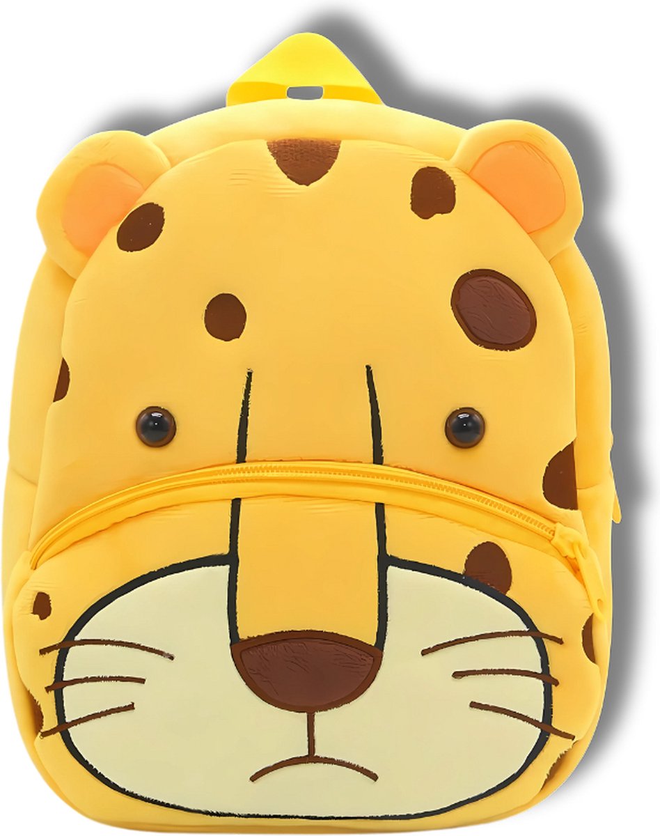 BoefieBoef Luipaard KinderRugzak - Peuter Kleuter Rugtas -Dierentas tm 5 jaar - dierentas - peuterspeelzaal - Kerst Cadeau - gymtas - speelzaal - bso - baby backpack - schooltas - dier - animal