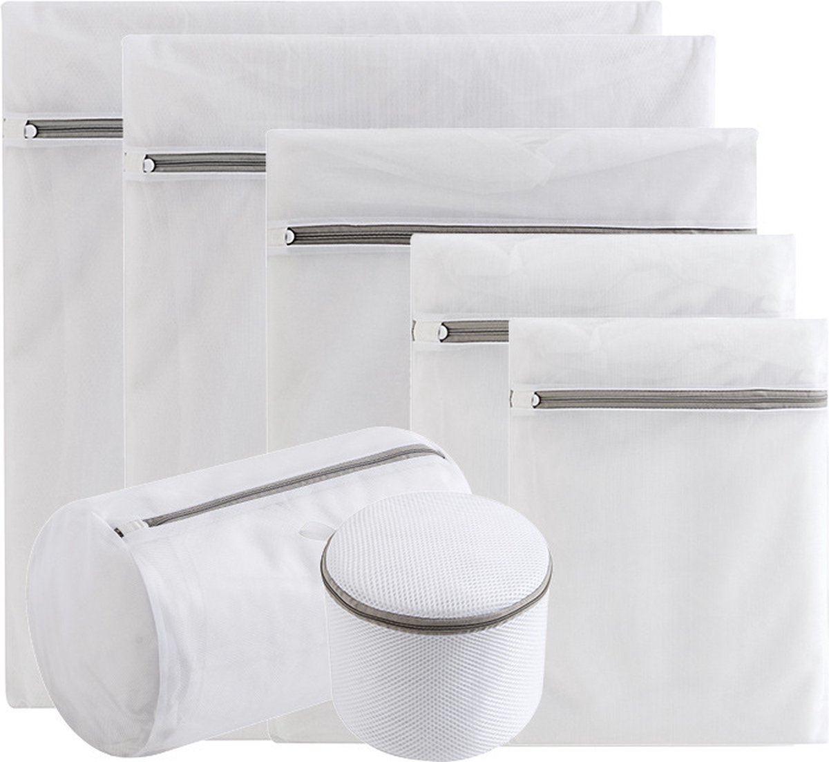 Goedkoopste Mesh Waszakken - 7 Stuks Premium Fijnmazige Waszakken Met Ritssluiting - Waszakken Mesh Waszakken voor Wasmachine - Lingeriezakken voor Fijne Was, Geschikt voor Wasserij, Reizen