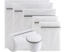 Mesh Waszakken - 7 Stuks Premium Fijnmazige Waszakken Met Ritssluiting - Waszakken Mesh Waszakken voor Wasmachine - Lingeriezakken voor Fijne Was, Geschikt voor Wasserij, Reizen