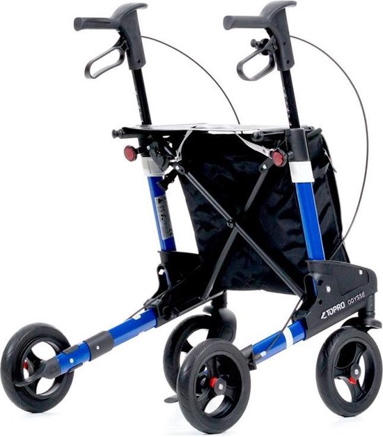 Topro Troja Odyssé Rollator - Dubbel Opvouwbaar Blauw