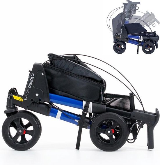 Topro Troja Odyssé Rollator - Dubbel Opvouwbaar Blauw
