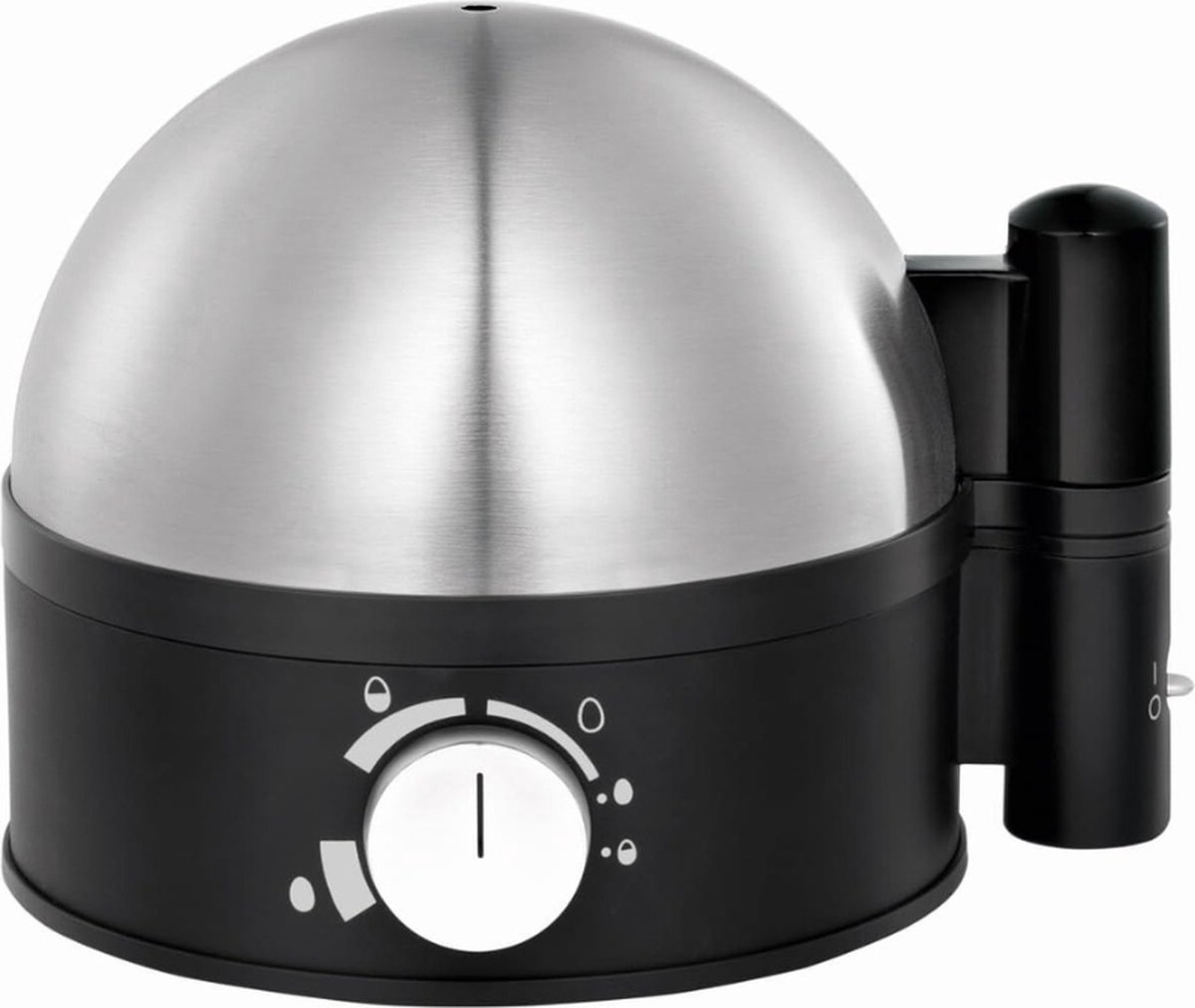 Stelio 415070011 Eierkoker 1 tot 7 Eieren 380 Watt Elektrische Eierkoker Instelbaar Hard Medium of Zacht Gekook Hoogwaardig Cromargan 18/10 Matte Finish