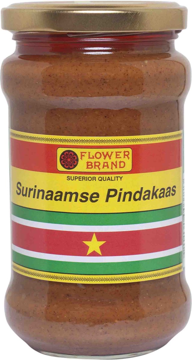 Flowerbrand® | 6 x 300gram Surinaamse Pindakaas | voordeelpak