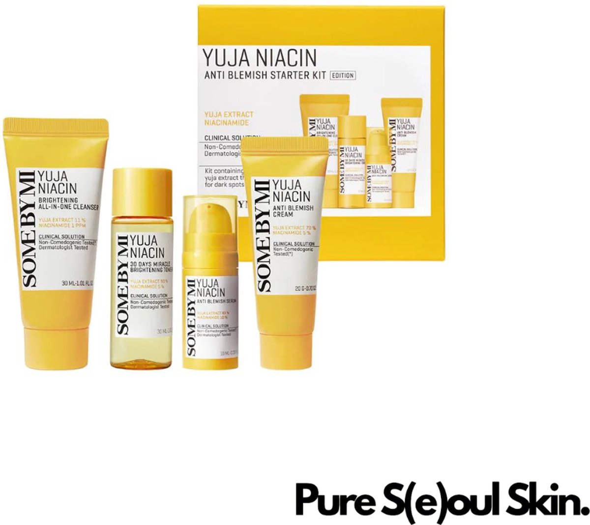 Goedkoopste Some by Mi - Yuja Niacin Anti Blemish Starter Kit - Korean skincare, Yuja Niacin Sample Set - Pure Seoul Skin