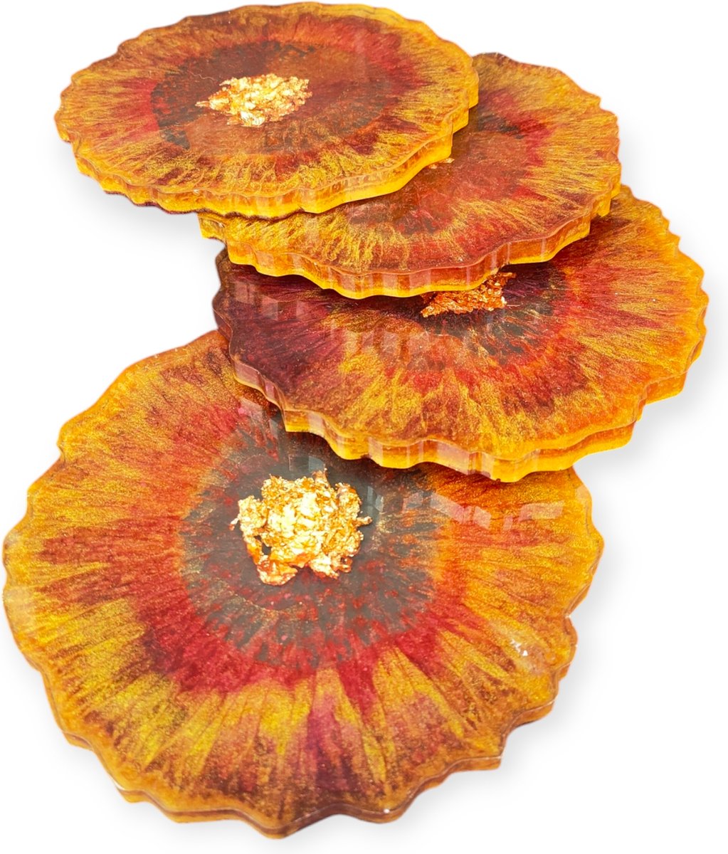 Resin Art JR: Unieke Handgemaakte Onderzetters/ Tafel aankleding