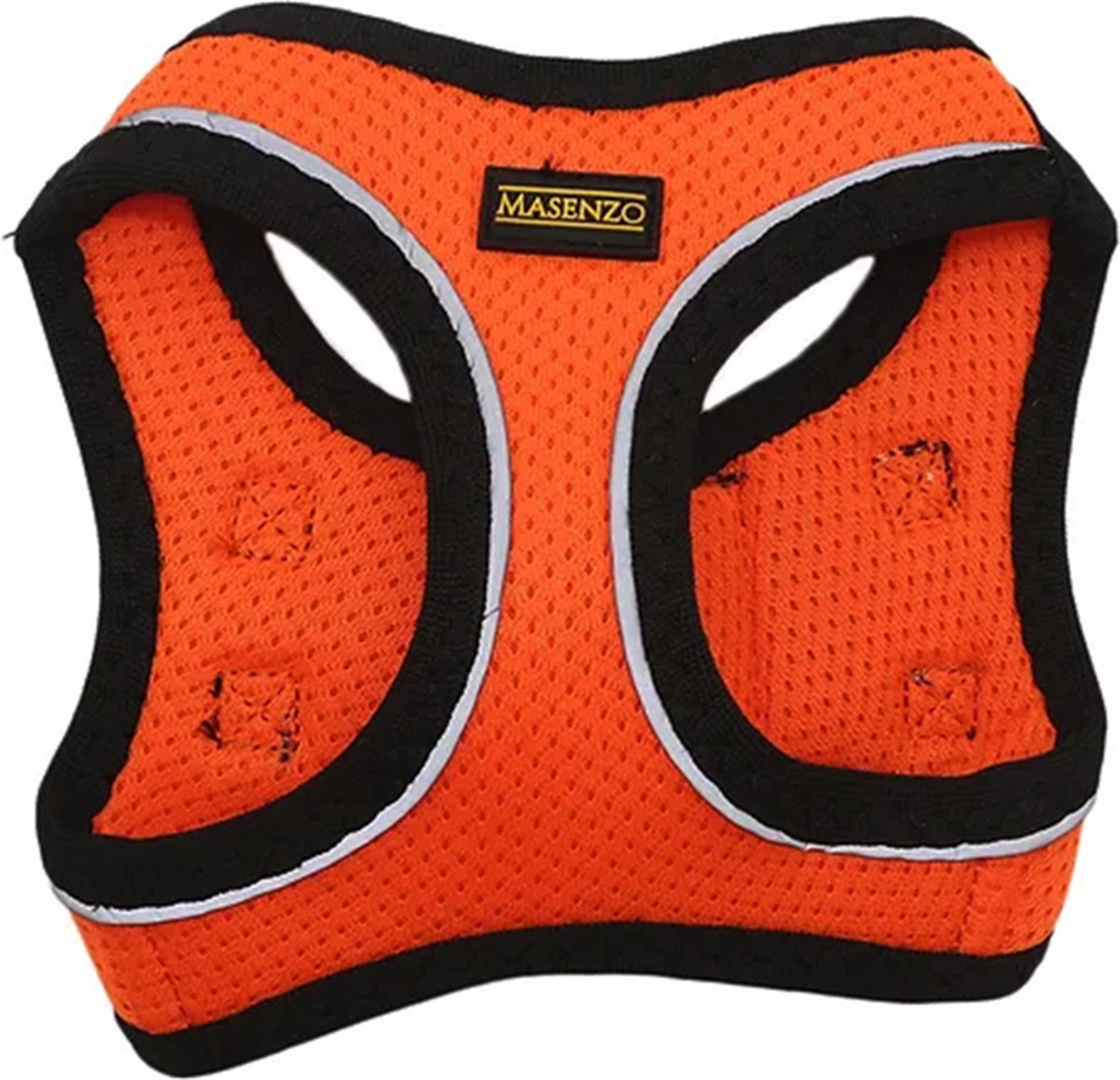masenzo hondentuigje XS - oranje mesh - reflecterend - nek 28-30cm - borst 32-36 cm