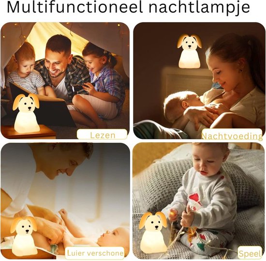 DailySupplies® Nachtlampje Baby - Slaaptrainer Kinderen - Dimbaar - Wit van DailySupplies® — afbeelding 5