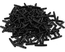 T-vormige connectoren 100 stuks voor tuin automatisch druppelirrigatiesysteem - 4 mm/7 mm sproeier bewatering barbit slangverbinding .