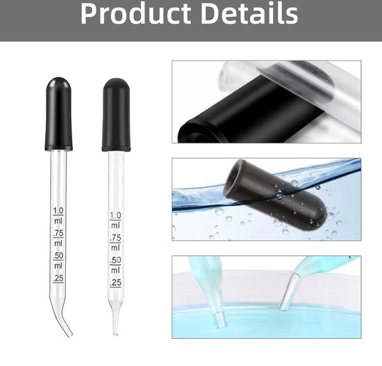 Glazen pipet pipet 10 ml glazen pipet, 2 stuks transferpipet, glazen pipet druppelaar, pipet, pipetglas, pipeten, pipet 10 ml, pipet groot, flesjes met pipet