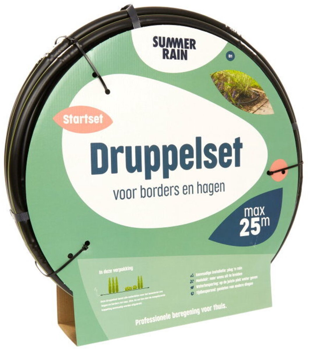 SummerRain - beregeningssysteem - startset druppelset voor borders en hagen - 25 meter