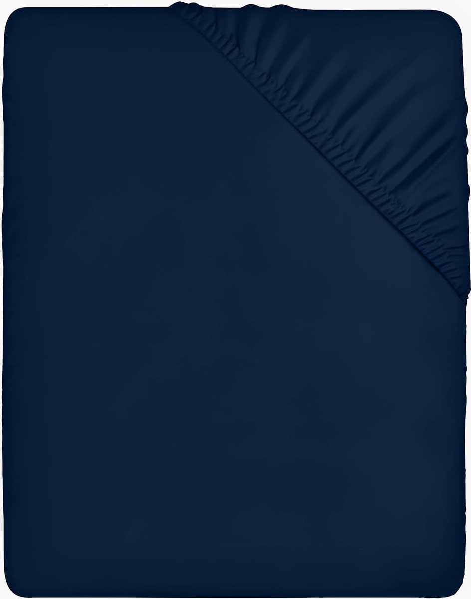 Azalia Hoeslaken, 35 cm Diepe, Eenvoudig onderhoud Zachte Geborstelde Microvezel Stof, Krimp en Vervaagt Bestendig (90 x 200 cm, Marineblauw)