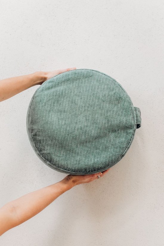 Meditatiekussen eco rib asgroen rond - Lotus - Yoga kussen van Lotus — afbeelding 3