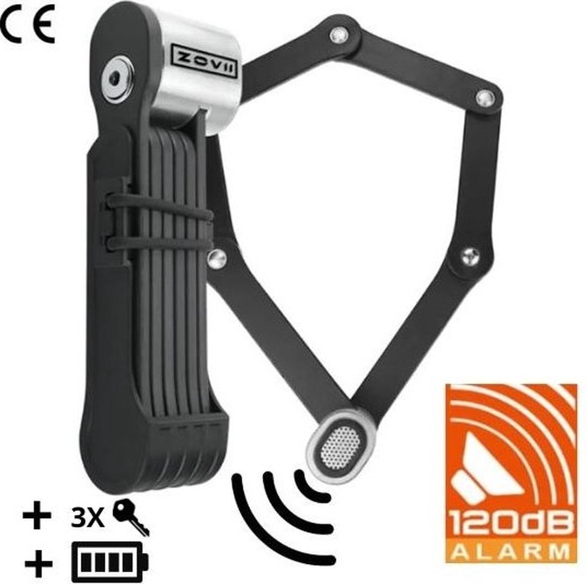 VINZ Mera ART2 Vouwslot 120 cm. | Fietsslot | E-bike slot | Fatbike slot VINZ Mera ART2 Vouwslot 120 cm. | Fietsslot | E-bike slot | Fatbike slot