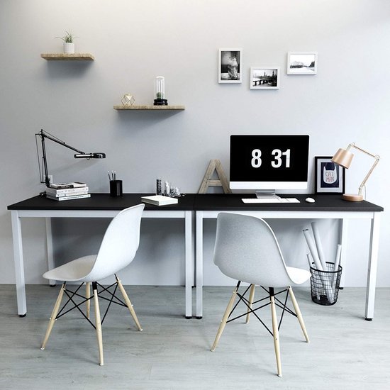 Moderne Laptop Bureau of Computer tafel - 120cm Lengte - Zwart / Wit |  bol.com