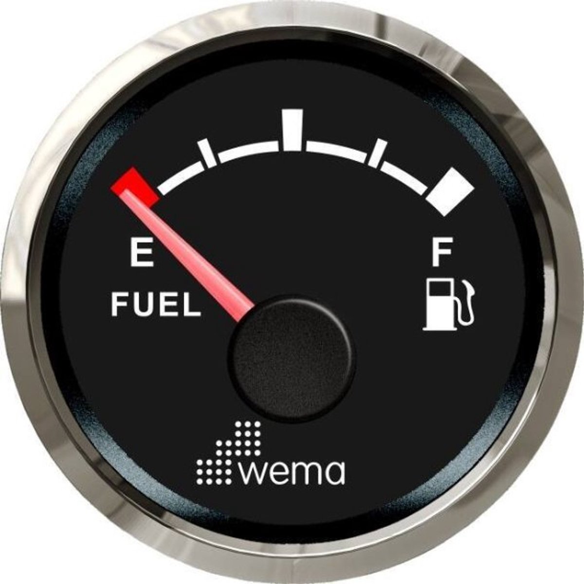 Wema Silver series zwarte Tankmeter Brandstof - NMEA2000