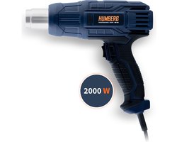 HUMBERG HM-290 Heteluchtpistool - 2000W - Verfafbrander - Inclusief 4 Mondstukken - 2 Temperatuurstanden
