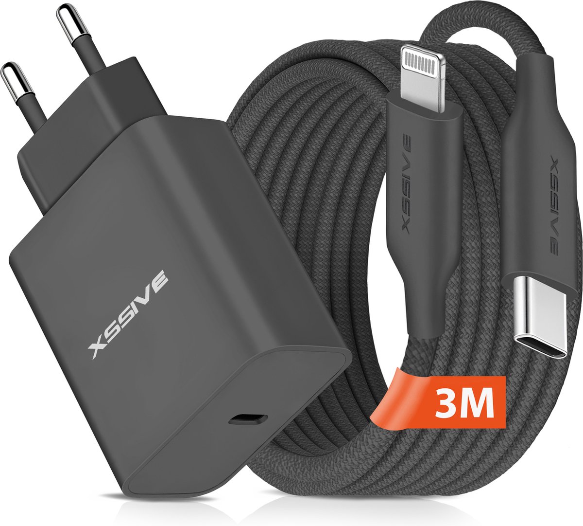 35W USB-C Snelle oplader inclusief 3meter oplaadkabel- geschikt voor iPhone/ iPad