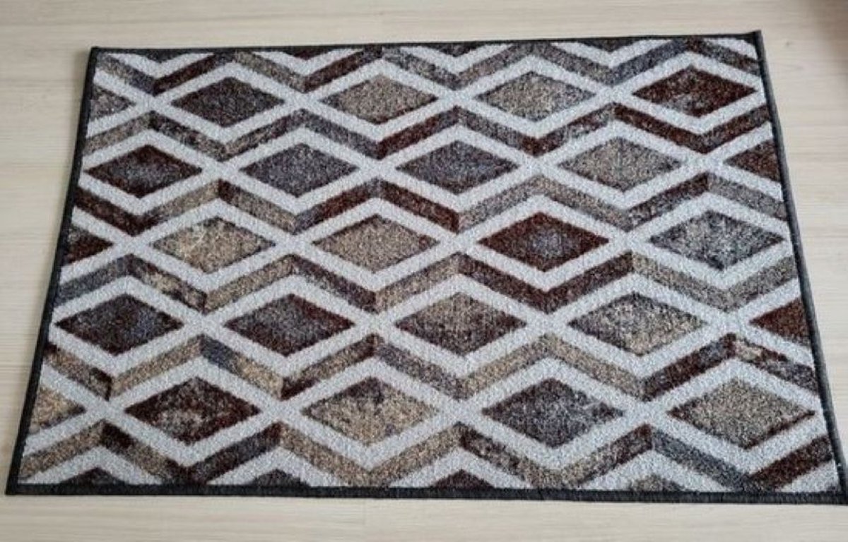 FOTAPIJT - Badmat - Bedrukte deurmat - Binnen - Termo Antislip - 40x60 cm - 5 mm - Wasbaar - Polyamide