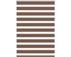 vidaXL - Zebra - rolgordijn - 95x100 - cm - stofbreedte - 90,9 - cm - polyester - bruin