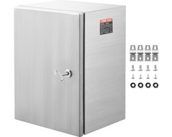 VEVOR Elektrische Kast, 40 X 30 X 25 Cm Elektrische Behuizing, 304 Roestvrijstalen Wandgemonteerde Behuizing voor Elektrische en Elektronische Apparatuur Buitenshuis, Ip66 Waterdicht