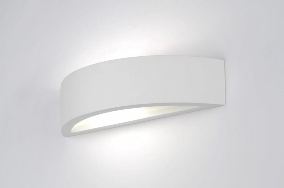 Lumidora Wandlamp 70810 - Voor binnen - ROME - E14 - Wit - Keramiek