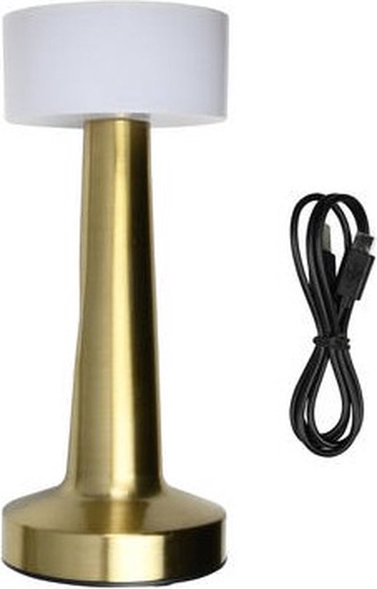 BENSON GOLD TOUCH DIMBARE OPLAADBARE LED-TAFELLAMP- Nachtlamp Slaapkamer- 3 verschillende kleuren mogelijk: wit, warm wit en warm wit van Merkloos — afbeelding 3
