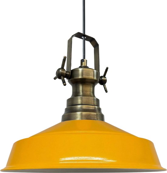 EGLO plafondlamp Townshend 5, 3-lichts vintage plafonnière in industrieel ontwerp, retro hanglamp van staal en hout, zwart, bruin, FSC gecertificeerd, E27 fitting
