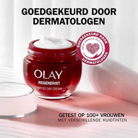 Olay Regenerist Dagcrème met SPF30 - Actief verstevigende hydraterende crème met Niacinamide - 50 ml