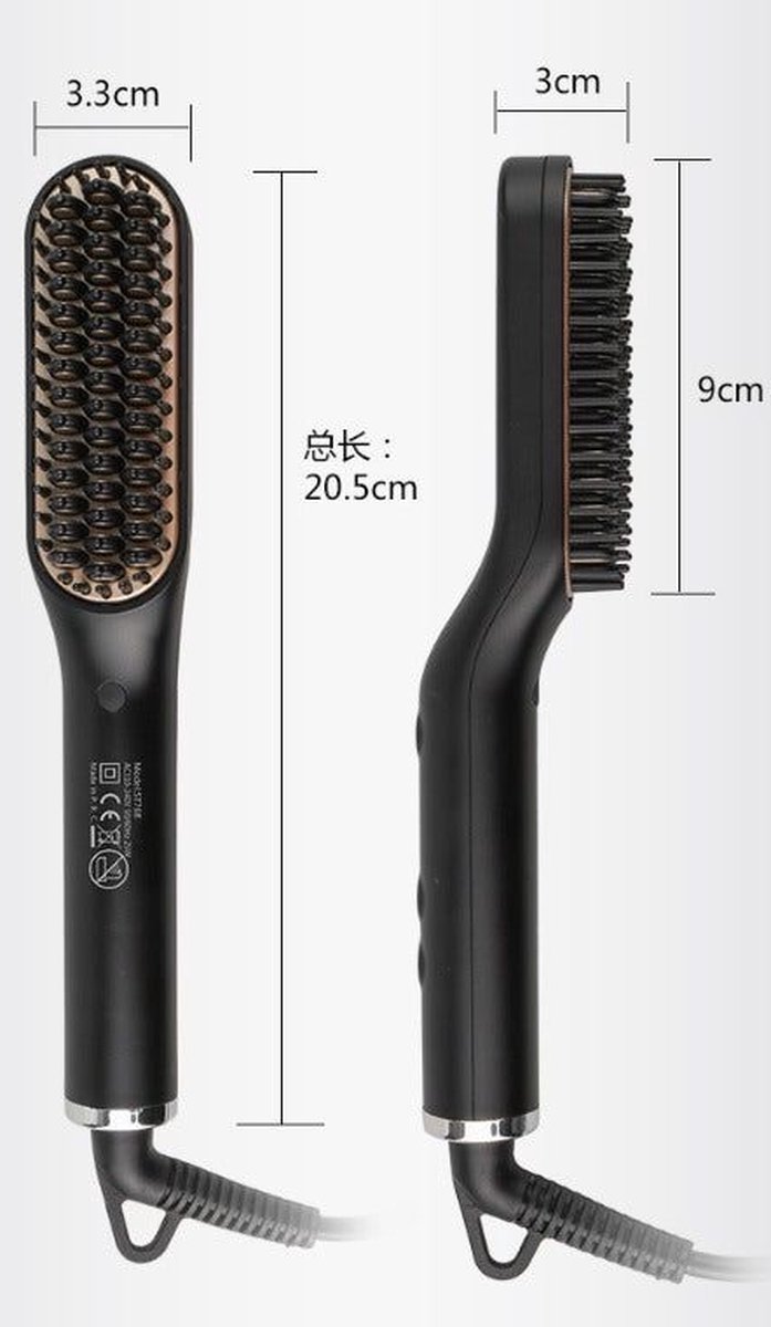 elektrische hete kam borstel deluxe, stijltang, - afbeelding 2