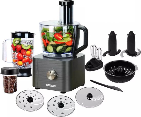 Royalty Line ® PKM2100BG 3 In 1 Keukenmachine - 7.5 L Keukenrobot Krachtig 2100w Foodprocessor Keukenmixer Met Blender Vleesmolen Rood 67b384d0a045fa98db084bb1