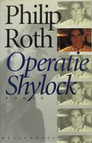 Boekomslag van "Operatie Shylock" door Philip Roth met een collage van foto's van de auteur.