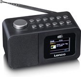 Lenco Wekkerradio - Digitale Wekker met DAB en FM Radio - Dubbel Alarm Snooze en Slaaptimer - Dimbaar Display - CR-625BK - Zwart