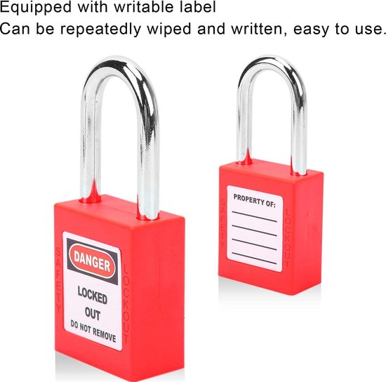 MroMax Lockout Tagout Lockout, Loto Locks con chiave uguale – Nylon