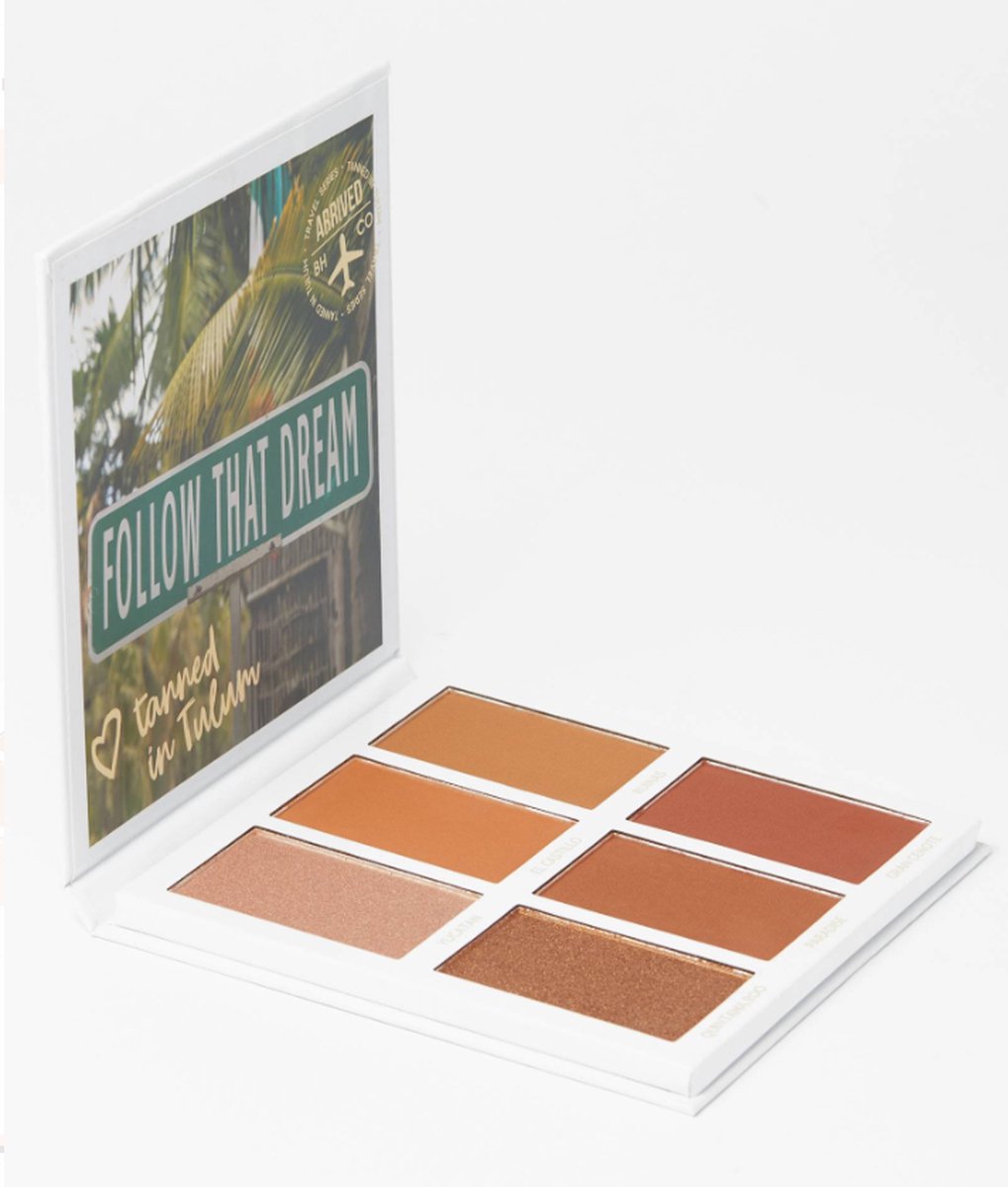 BH Cosmetics Tulum Palette | 6-in-1 Bronzer & Highlighter | Zonnige Gloed | Vegan & Dierproefvrij