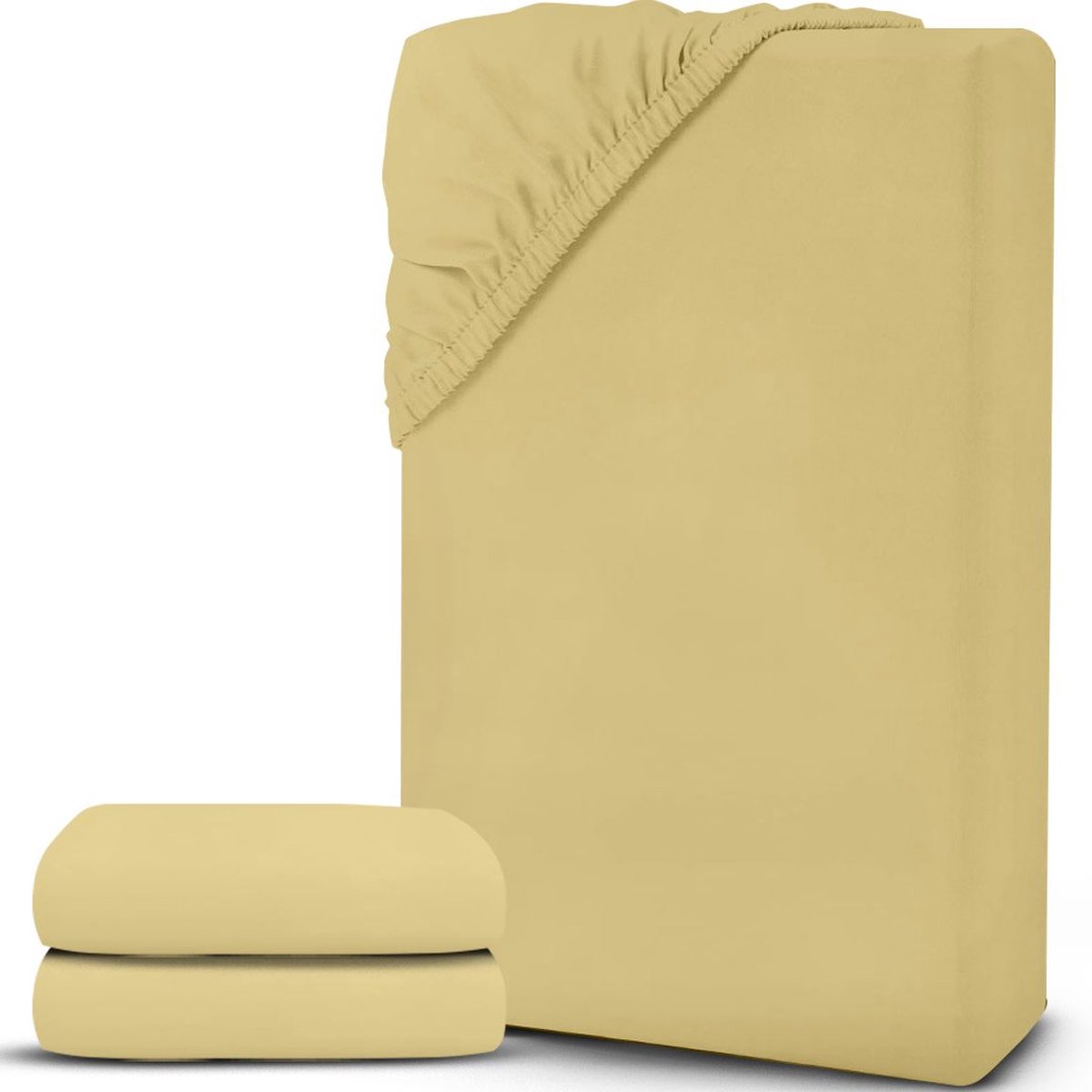 White-Label® Matrasovertrek 90x200 - Dekbedovertrek - Hoeslaken - Matrasbeschermer - Extra Zacht - Geel