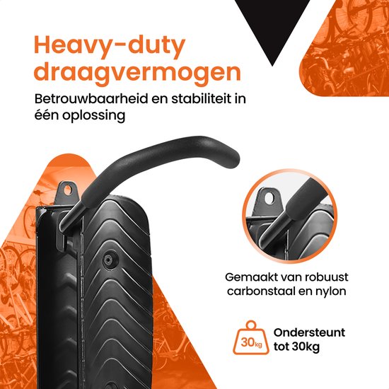 Fiets Ophangsysteem - Fiets Ophangbeugel - Muurbeugel Fiets - fietshaak - Fietsenrek - Fietsbeugel - Race fiets - Mountainbike - draaibaar- Max belading 45kg - 2 fietsen