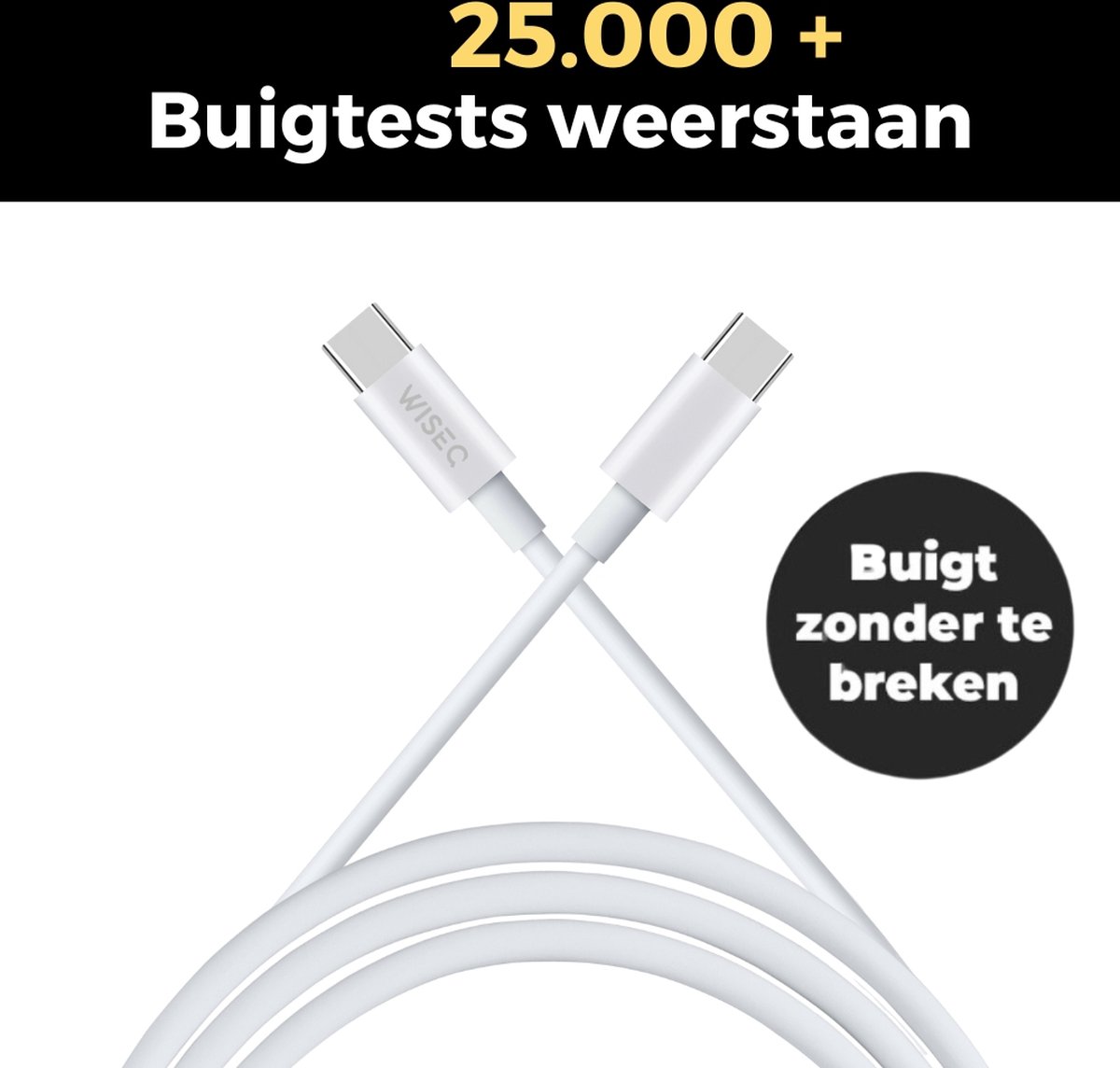 38W USB C Snellader met 2m 100W Kabel, GaN Technologie, 3 Poorten, Geschikt voor iPhone 15-17, Samsung, MacBook - Afbeelding 3