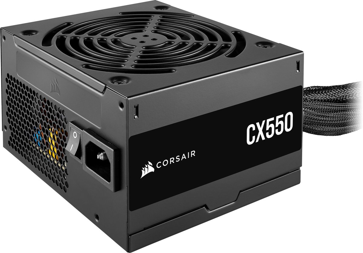 Corsair CX550 - Voeding - ATX12V - 80 PLUS Bronze - 550 Watt - 100-240V - Actieve PFC - Europa - zwart