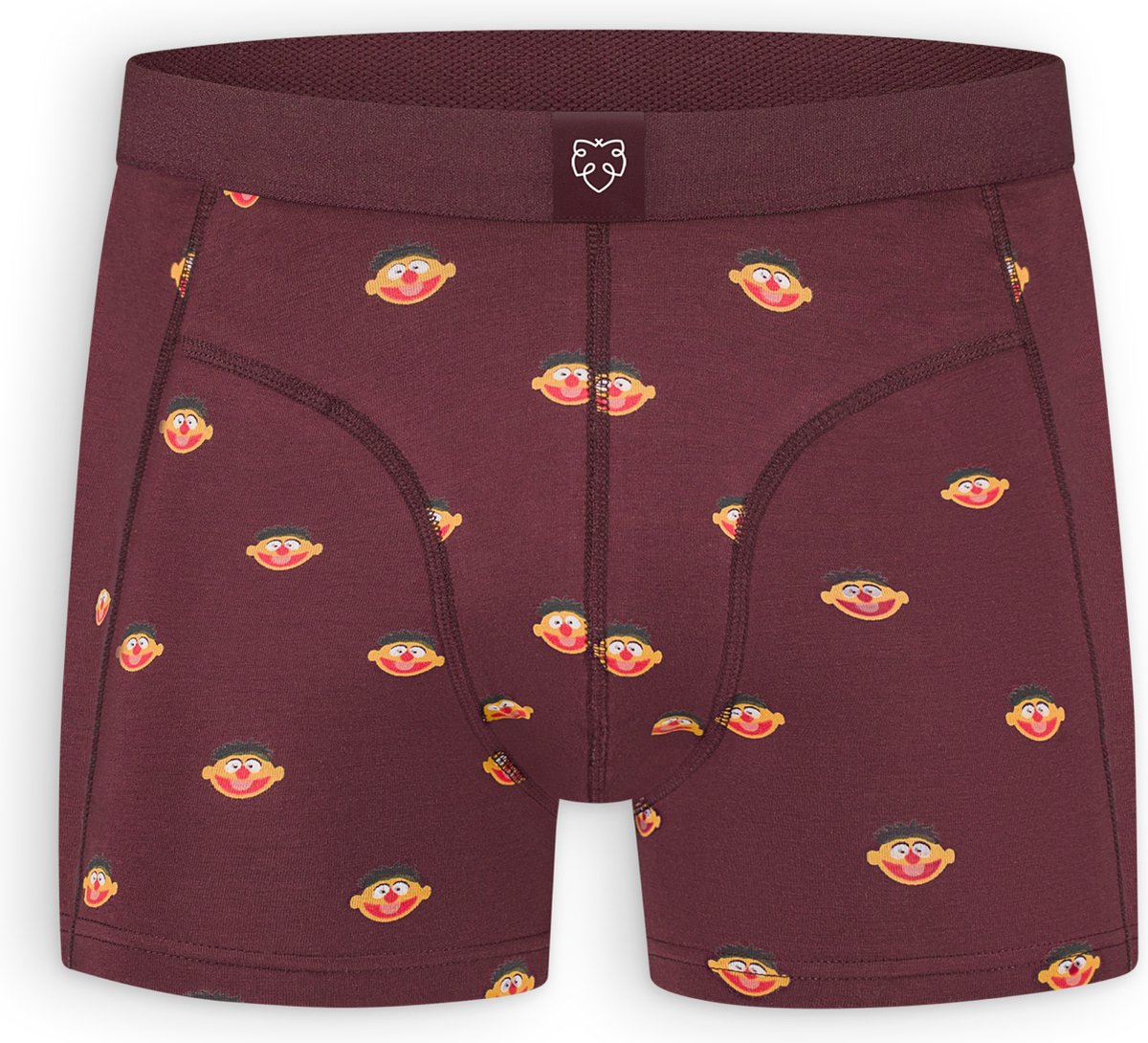 A-dam Ernie - Boxershort - Biologisch Katoen - Onderbroek - Ondergoed - Heren - Volwassenen - Bordeaux Rood - XL
