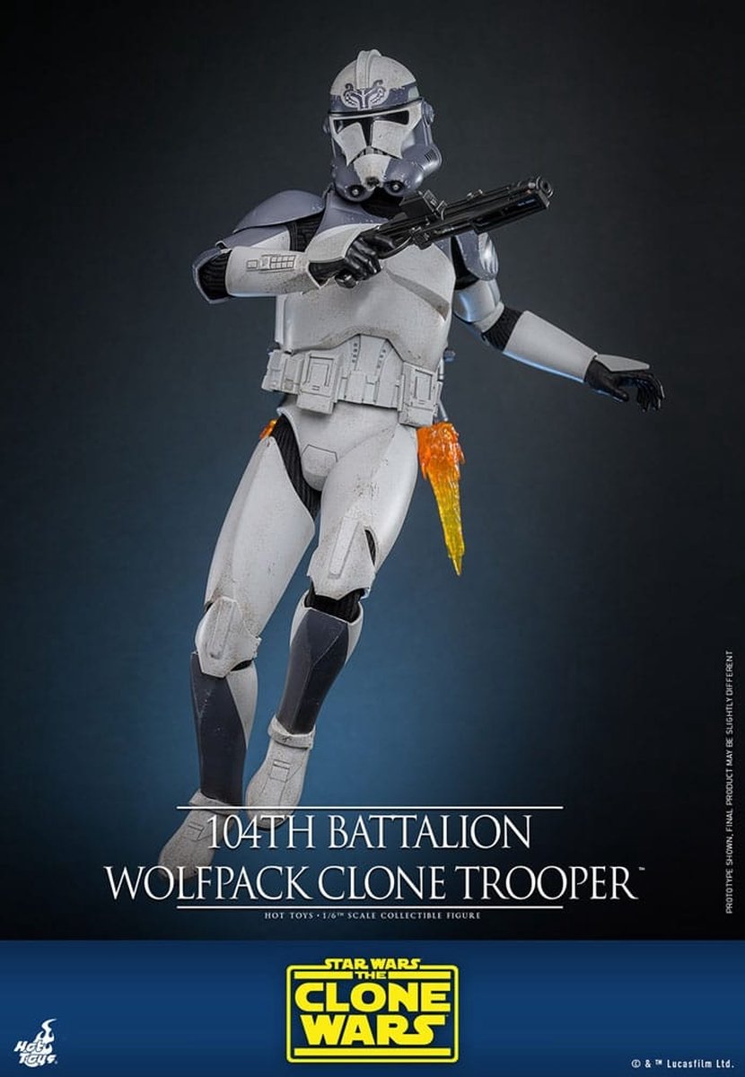 Hot Toys Star Wars The Clone Wars Action Figure 1/6 104th Battalion Wolfpack Clone Trooper 30 cm Action Figuur