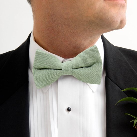 HISDERN Mannen effen kleur voorgebonden vlinderdas verstelbare