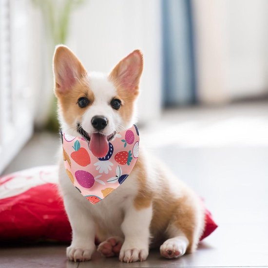 COEQINE Hondenbandana's Voor Grote Honden Meisjes Vakantie, Geweldige Luiaard Bloemenprint Sjaals Inklapbaar Voor Puppy Bandanas Huisdieren Sjaal Driehoek Slabbetjes Kerchief