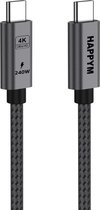 USB C 3.2 Kabel 2M - 20Gbps Dataoverdracht - 240W PD Snelladen - Duurzaam Nylon Gevlochten voor MacBook en Laptop