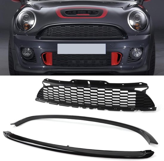Voorbumpergrillafwerking Front Grill Trim Glanzend Zwart Krasbestendig Vervanging voor 2017 Tot 2020