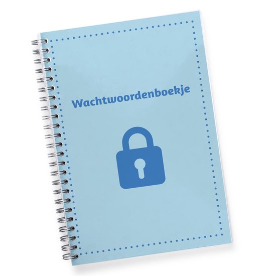 Wachtwoordenboekje - Wachtwoordenboekje met alfabet - Password organizer - Wachtwoorden notitieboek - A5 - Ringband - Blauw - Fotofabriek