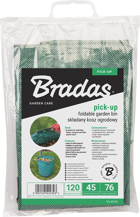 Bradas opvouwbare Tuinafvalzak 120L - Waterdicht - Tuinzak - Bladzak van Merkloos	 — afbeelding 4