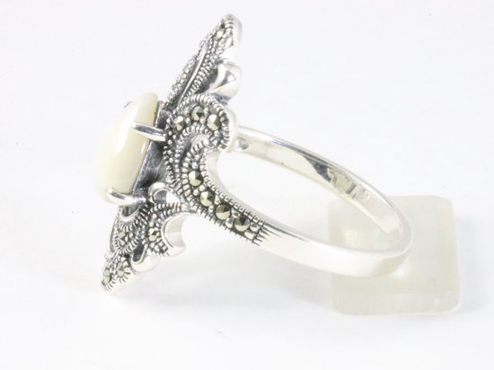 Zilveren ring met een parelmoer-2027RB | sieraden