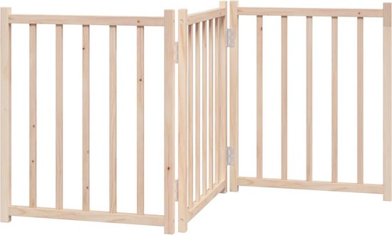 vidaXL - Clôture pour chien - pliable - 3 - panneaux - 150 - cm - solide - épicéa